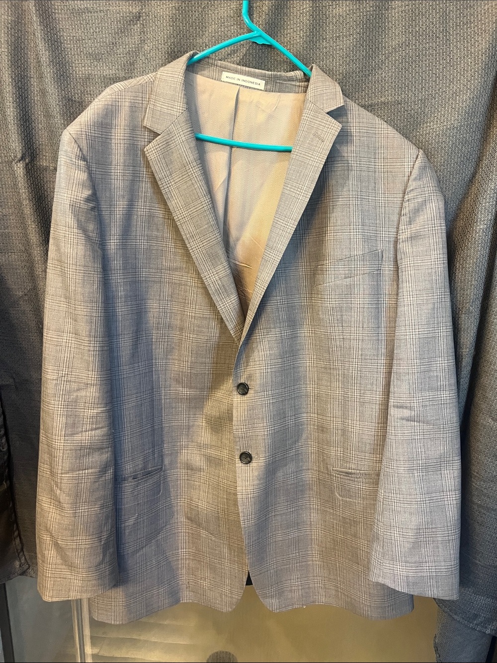 Joseph Abboud Light Grey Plaid Sport Coat